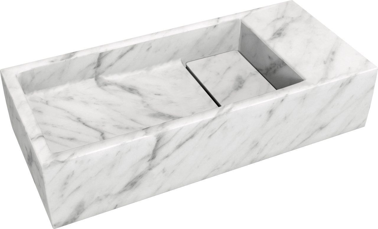 Balmani Mood fonteintje 45 x 20 cm Carrara marmer