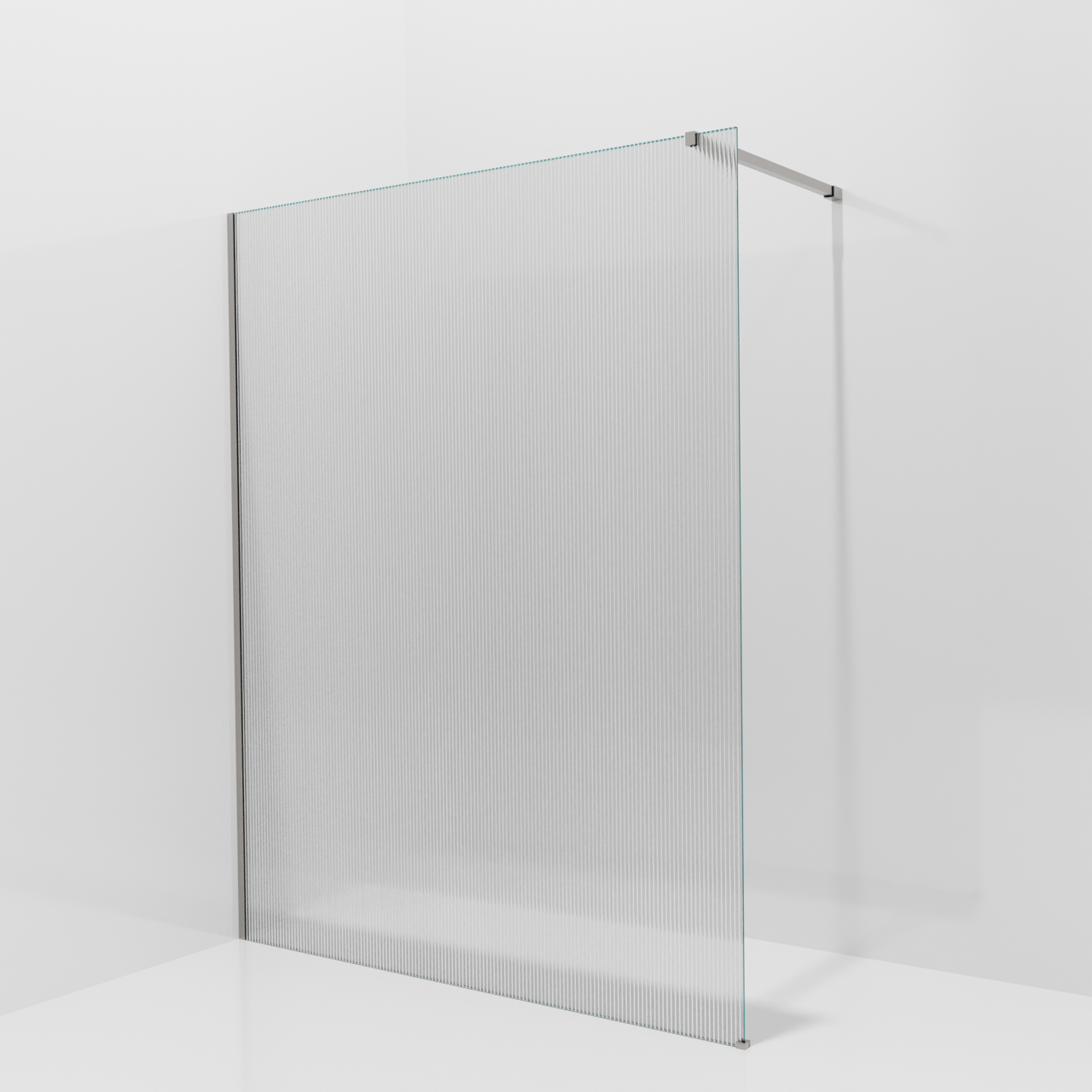 Balmani Modular douche à l'italienne: 160 x 200 cm, Ribs, avec coating, Profil Brushed Inox