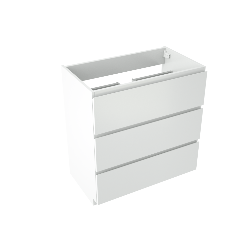 Storke Delta cabinet 3 dr 80x85x48cm mat white