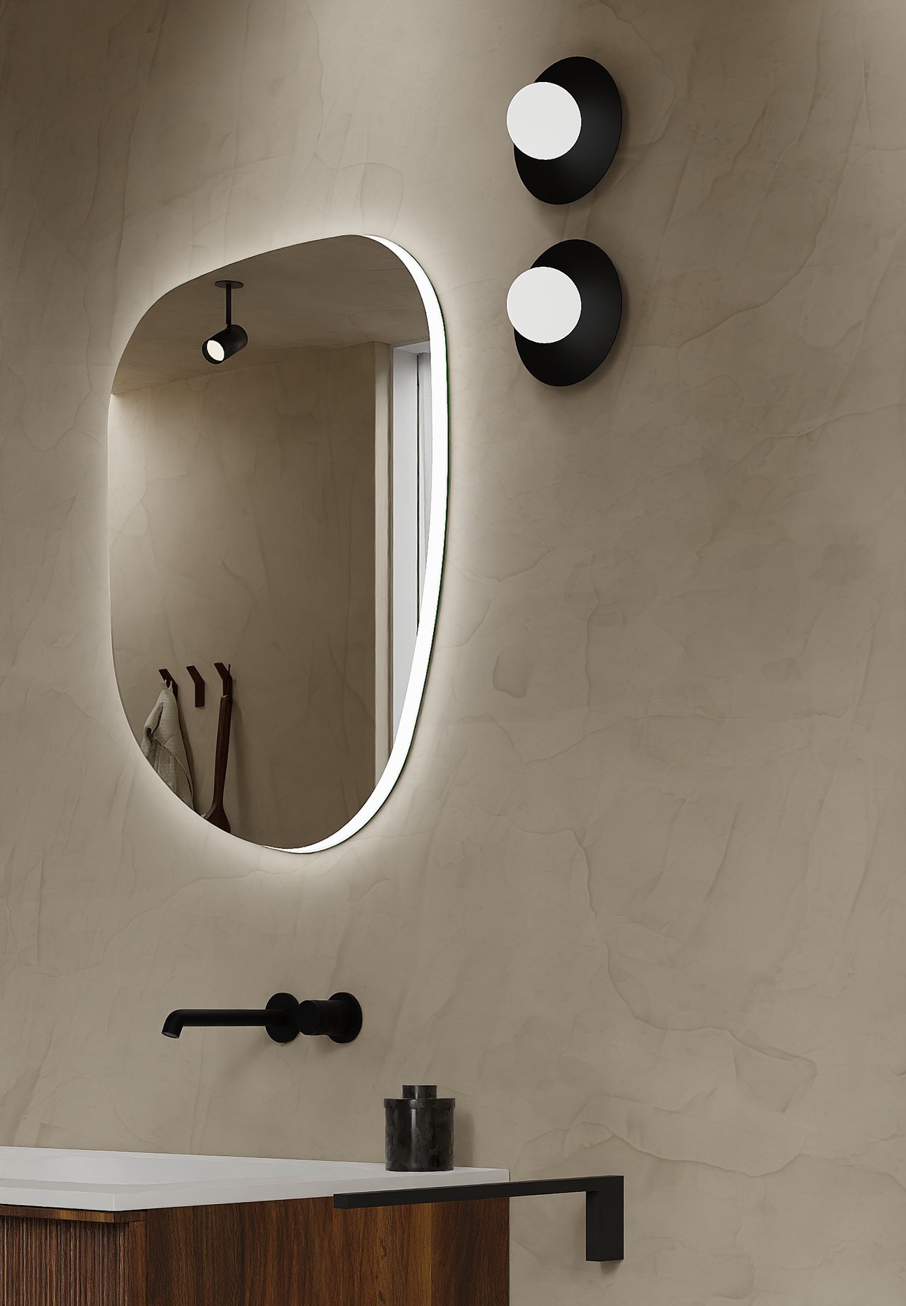 Balmani Pelota Disc small LED Luminaire 16 cm noir