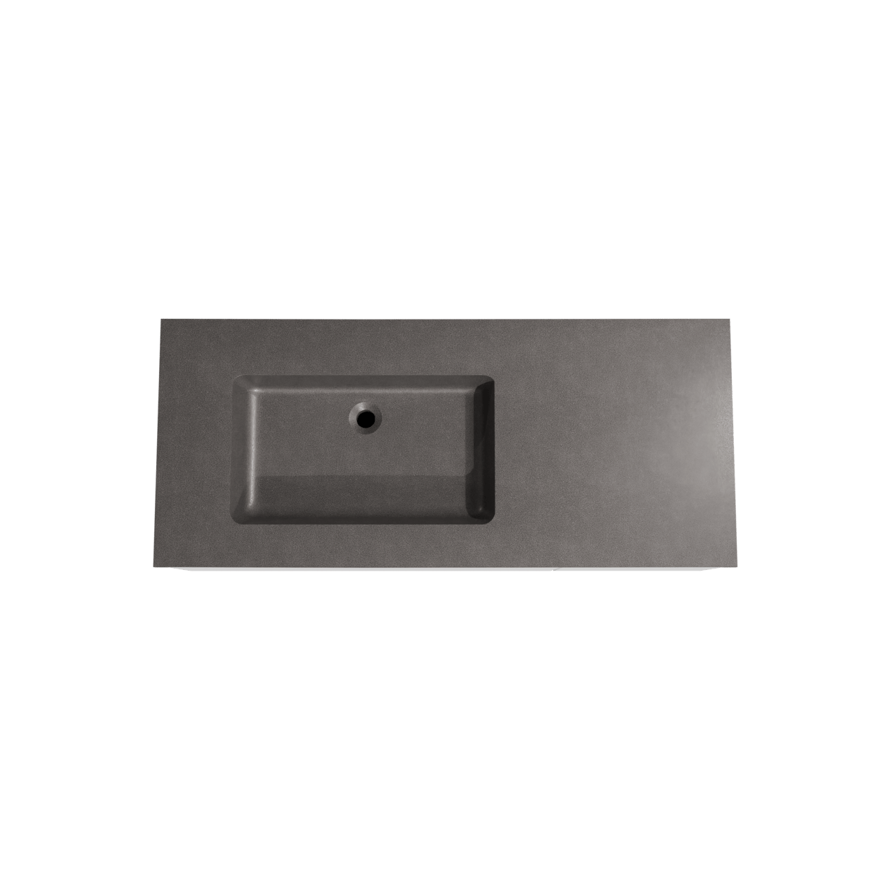 Storke Edge zwevend badmeubel 120 x 52 cm mat wit met Scuro asymmetrisch linkse wastafel in kwarts mat zwart