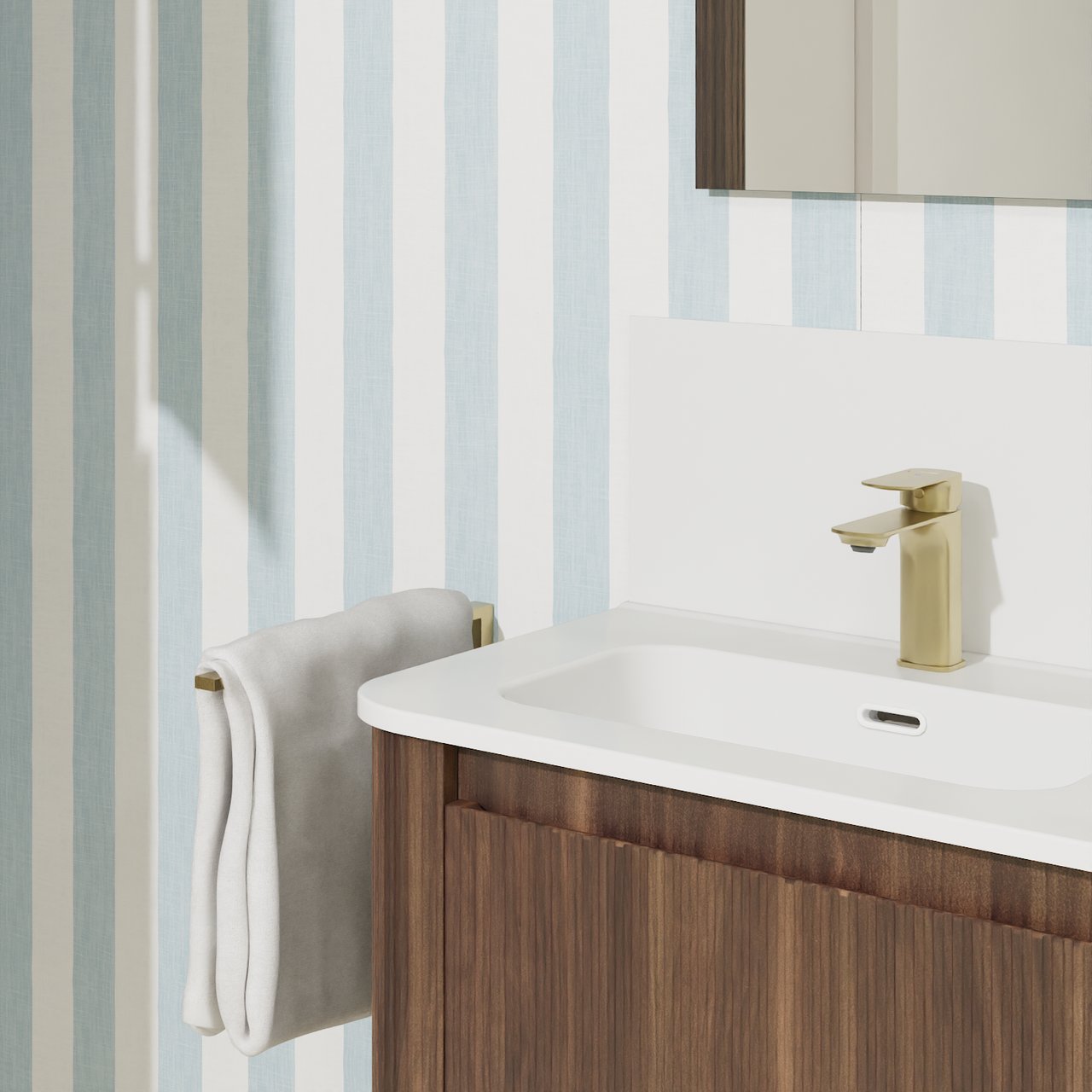 Blaufoss Noma porte-serviette Brushed Champagne Gold 41 cm