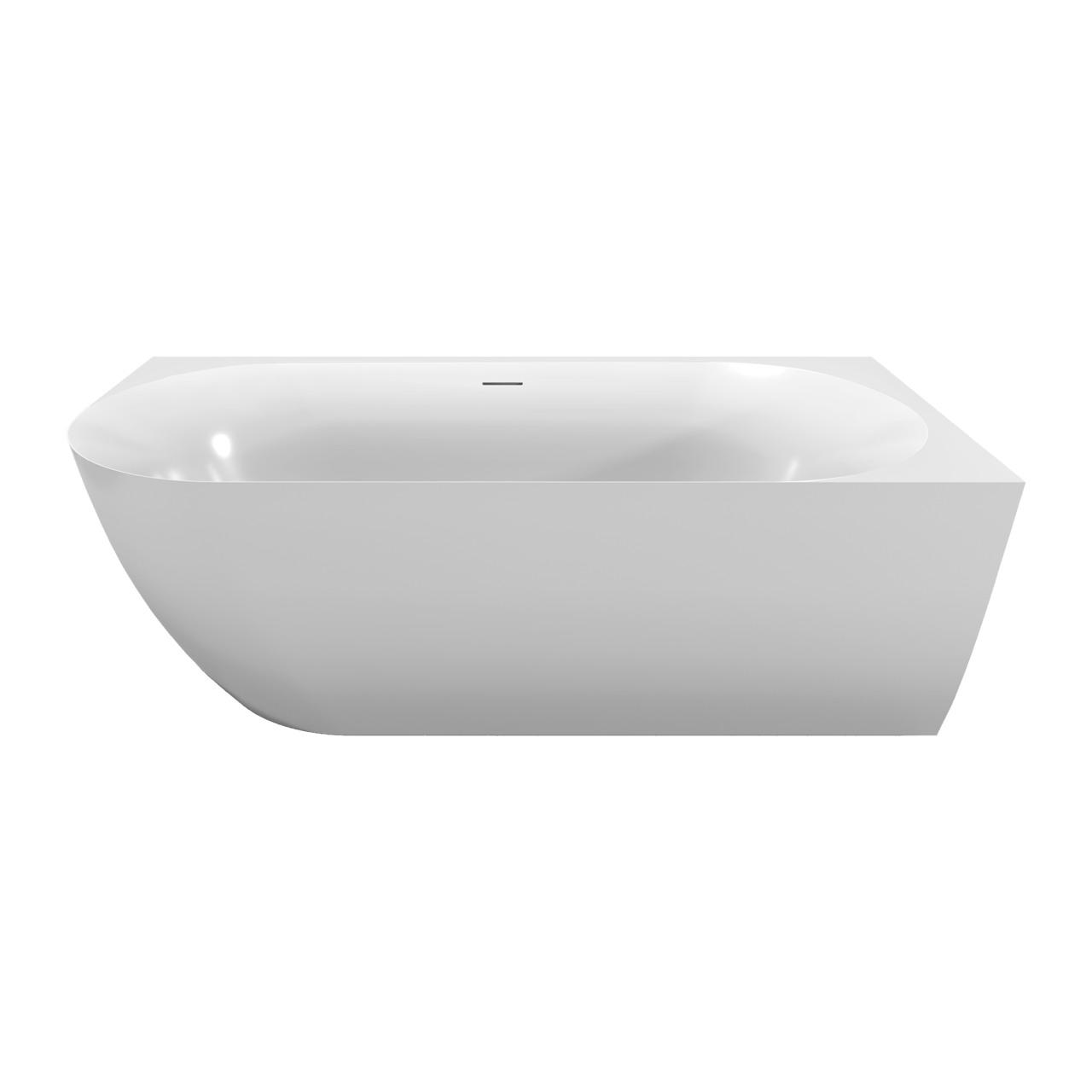 Luca Varess Otello tweepersoons hoekbad rechts 180 x 85 cm acryl Glanzend Wit, inclusief crepine