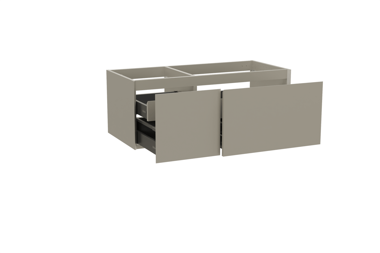 Balmani Idra zwevende wastafelonderkast 120 x 55 cm asymmetrisch rechts steengrijs 4 lades