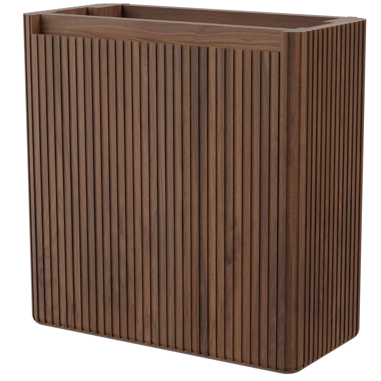 Balmani Fara zwevende toiletmeubelkast 45 x 22 cm Amerikaanse notelaar, Vert. sym. Groef