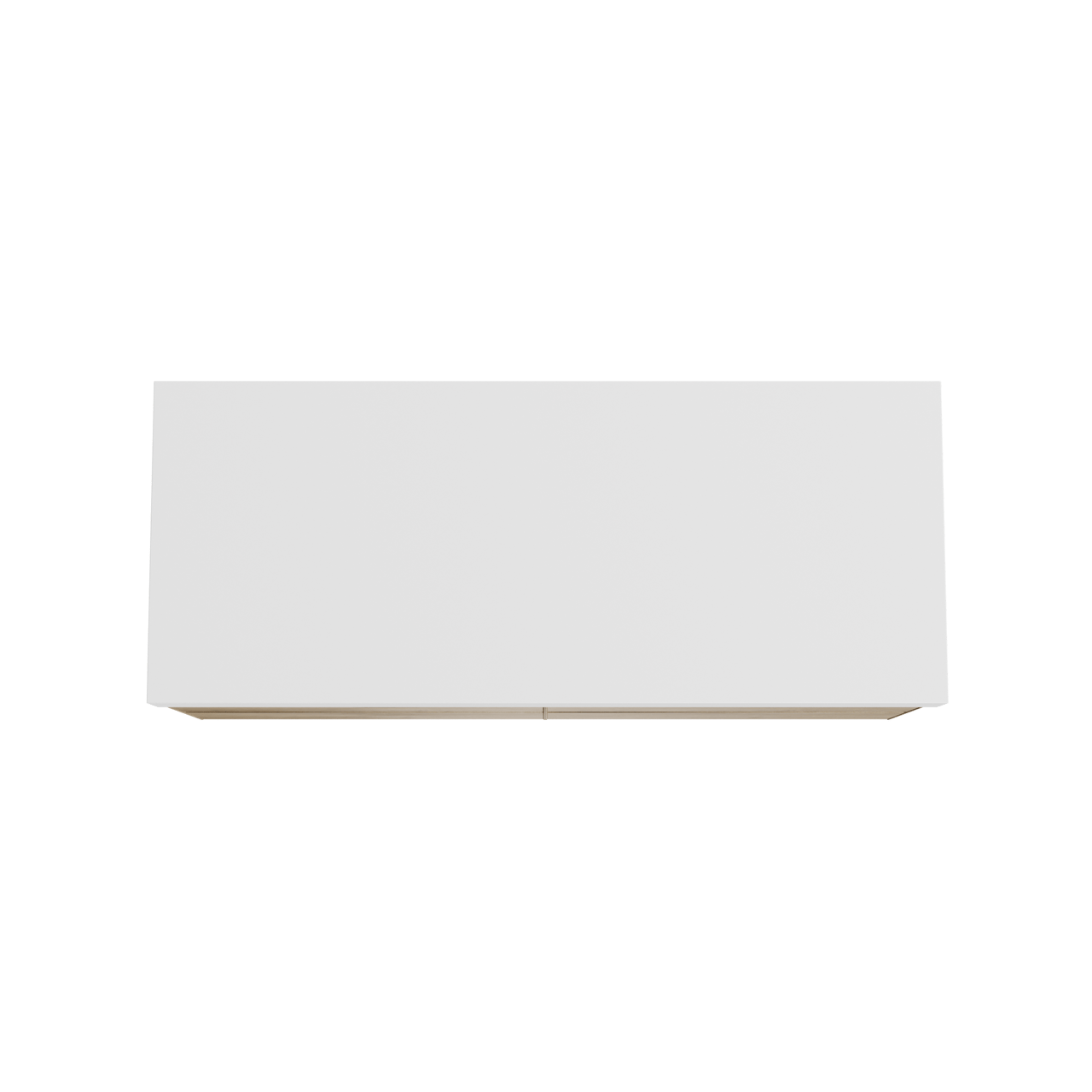 Balmani Mitra meuble salle de bains suspendu 135 x 55 cm chêne brut avec Dominus tablette simple ou double en solid surface blanc mat