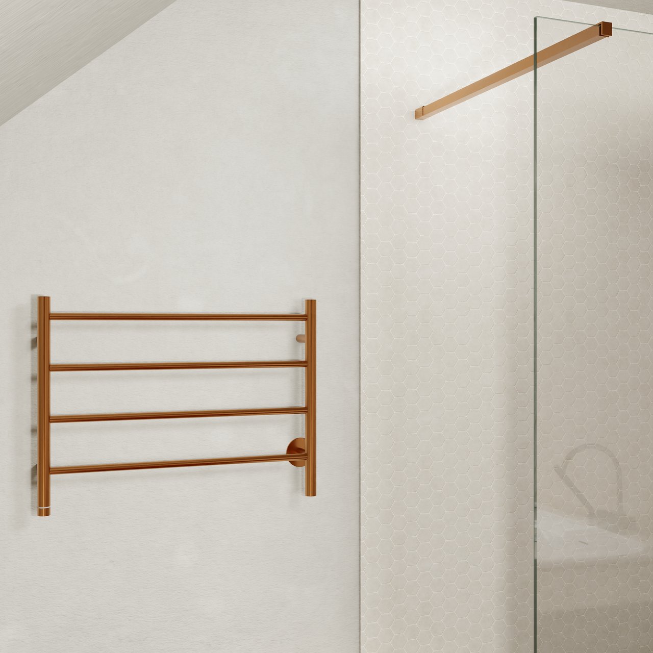 Blaufoss Odda Basso chauffe-serviette 55 x 75 cm brushed rosegold 50W