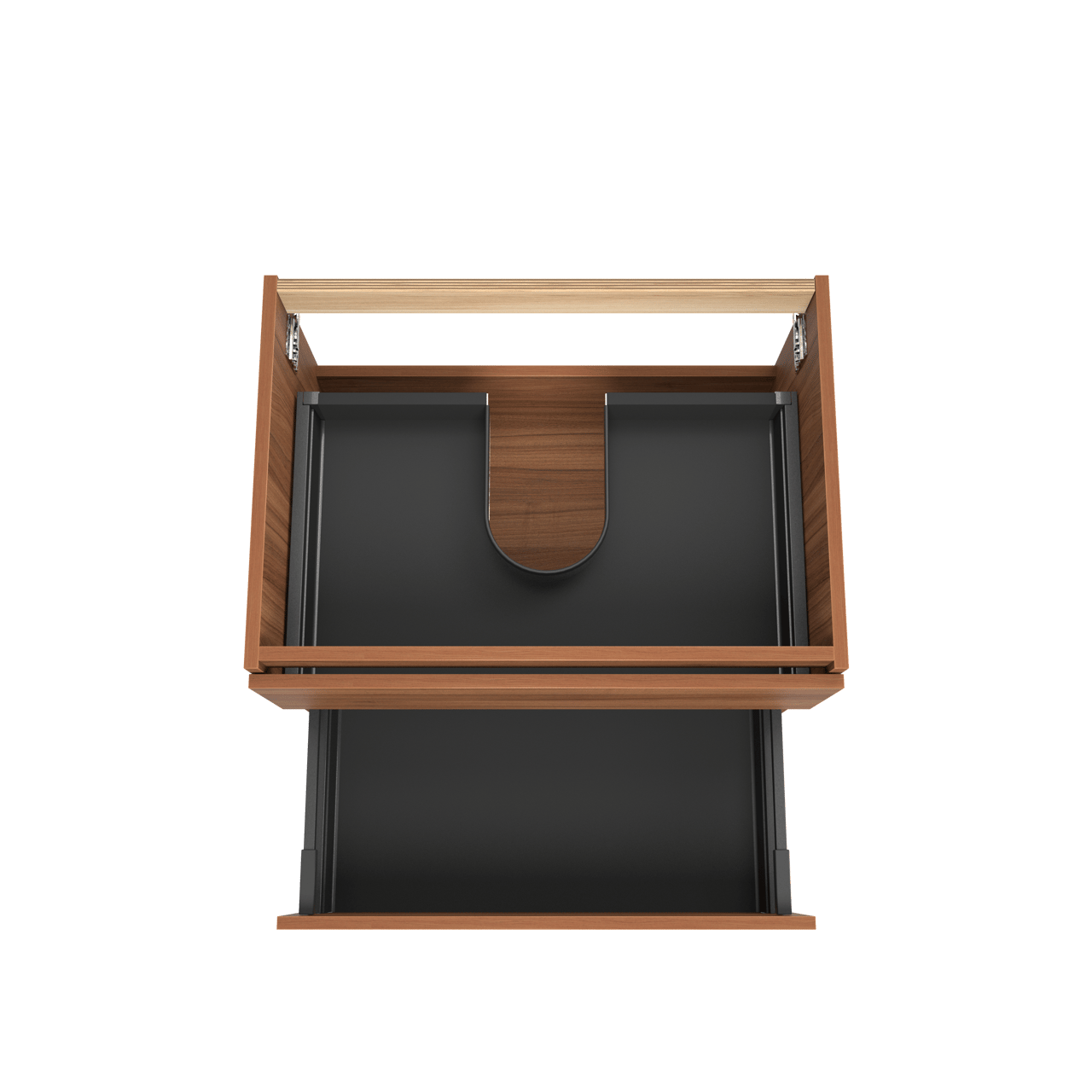 Balmani Lucida zwevende wastafelonderkast 75 x 55 cm notenhout 2 lades