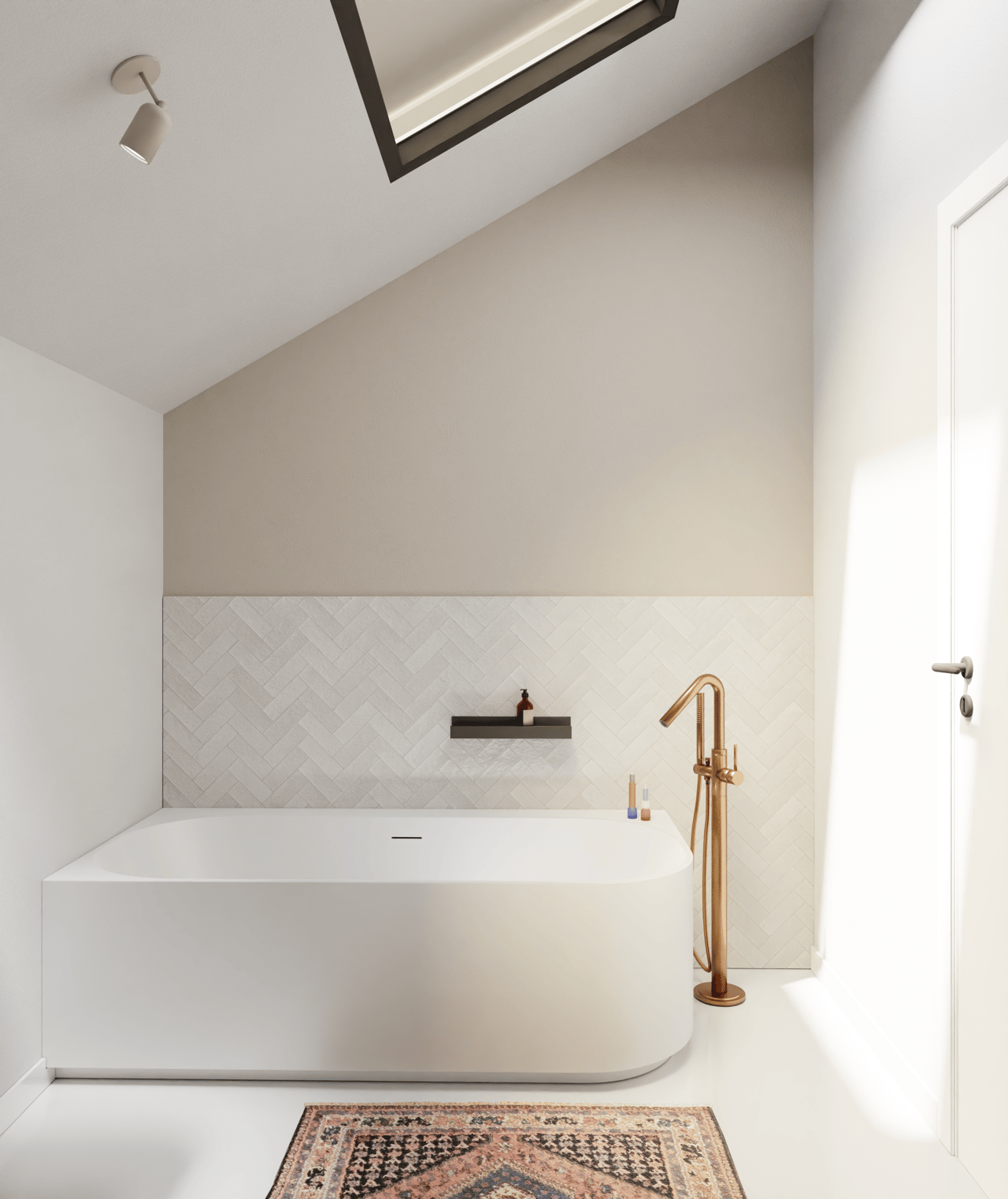 Luca Varess Laguna baignoire d'angle gauche duo 170 x 85 cm acrylique blanc mat