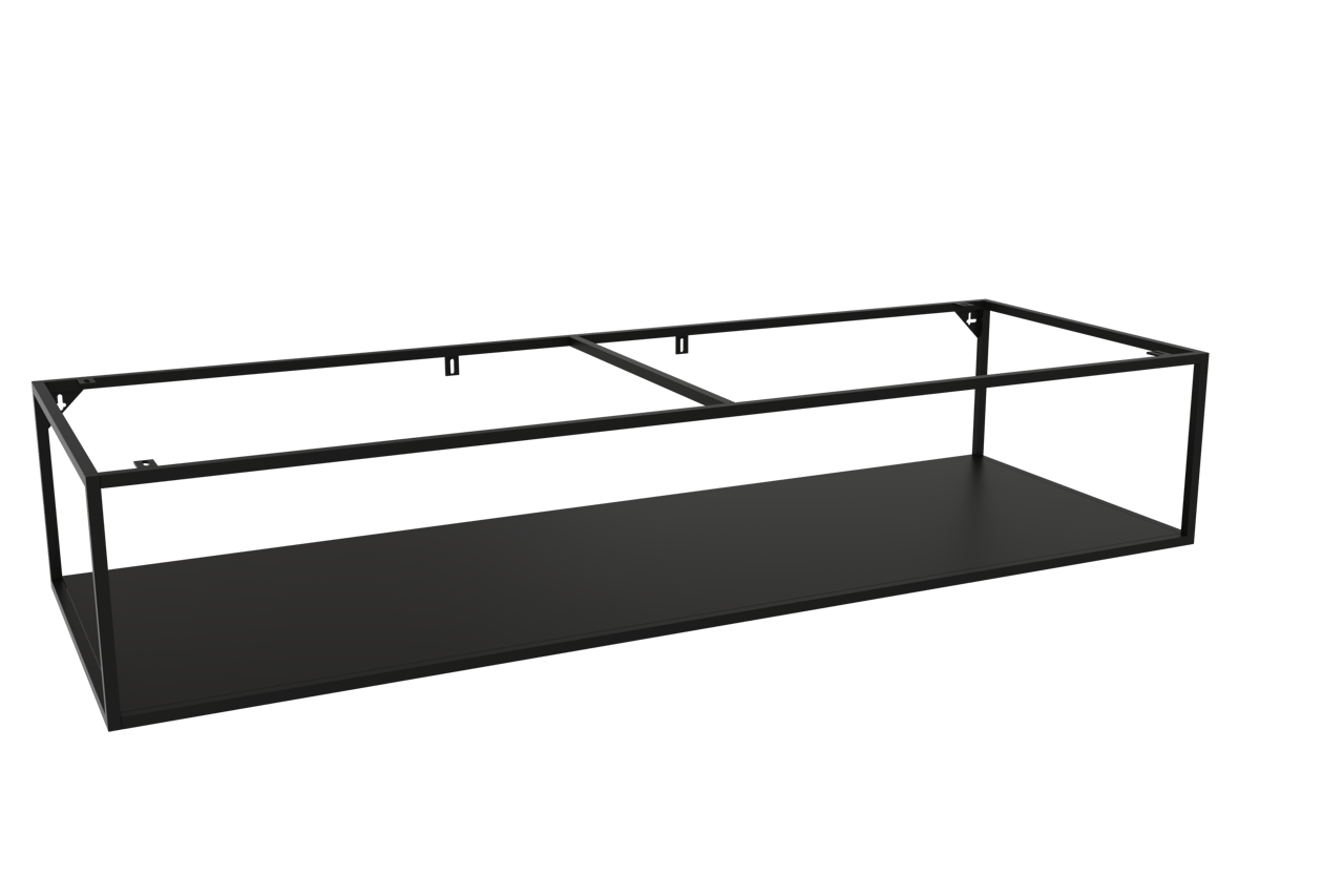Storke Edge dekorativer Rahmen, schwarz matt, 150 x 52 cm