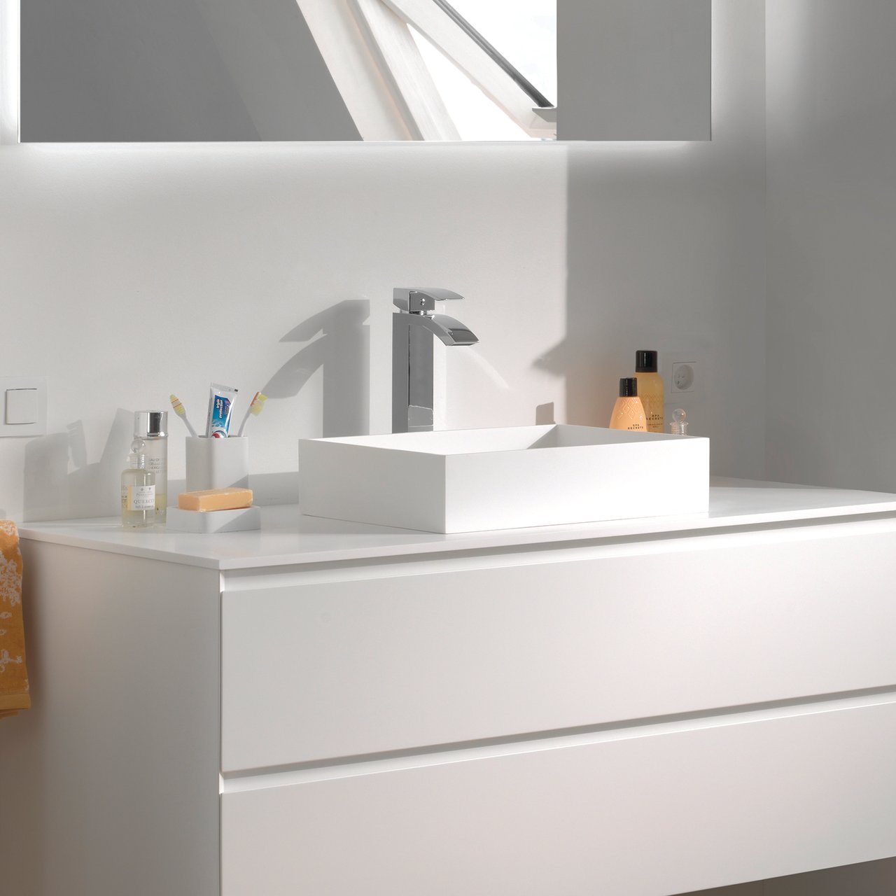 Balmani Mali waskom matte Solid Surface rechthoekig 45 x 35 cm