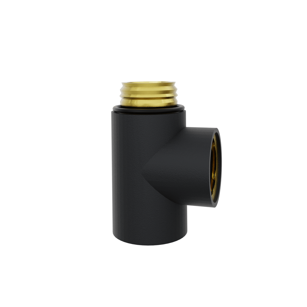 Santeg T-Stück für Zentralheizung Dual Fuel G1/2" Schwarz matt