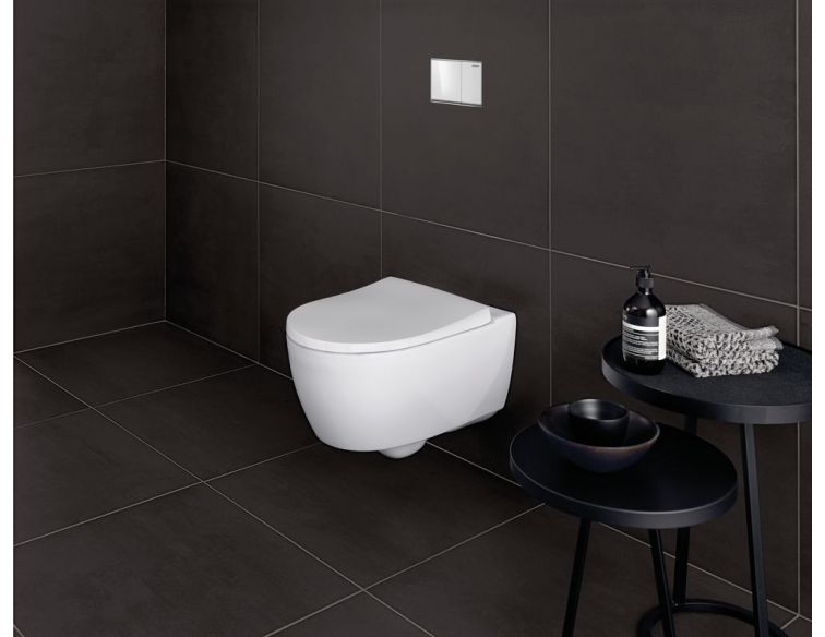 Geberit ICon hangend toilet hoogglans wit randloos, inclusief isolatieset
