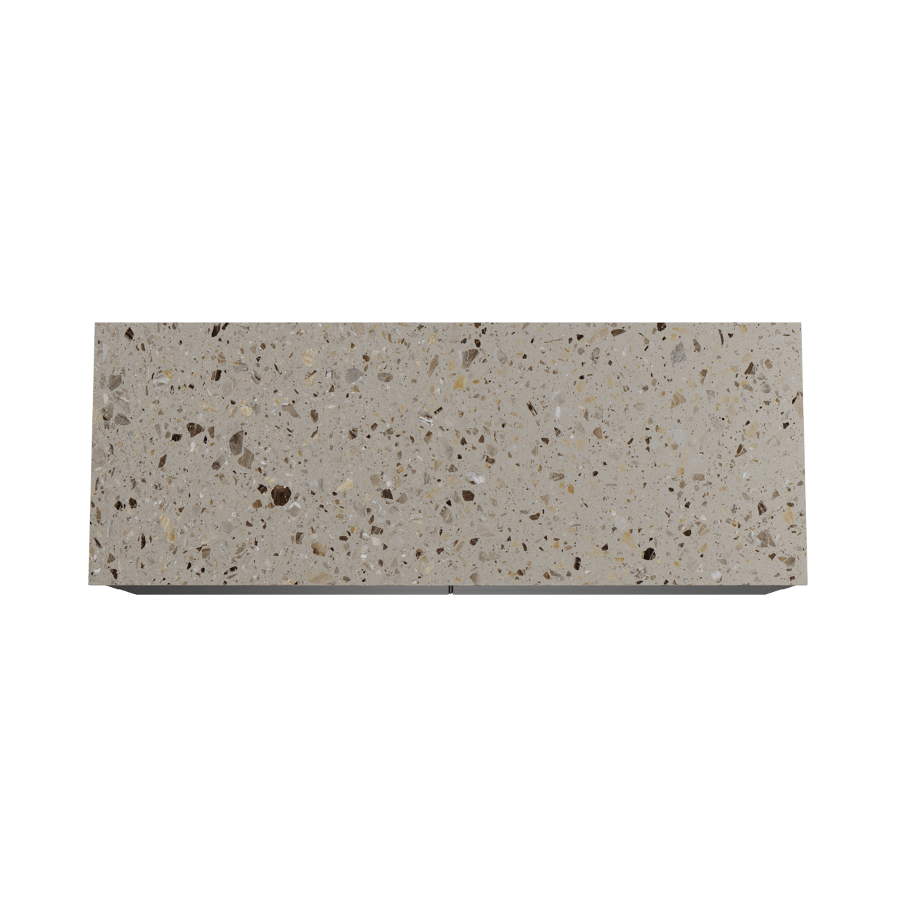Balmani Mitra meuble salle de bains suspendu 150 x 55 cm noir mat avec Stretto tablette simple ou double en terrazzo greige terrazzo