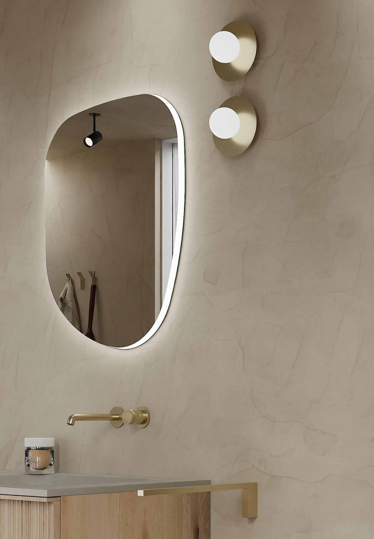 Balmani Pelota Disc small LED Luminaire 16 cm champagne gold