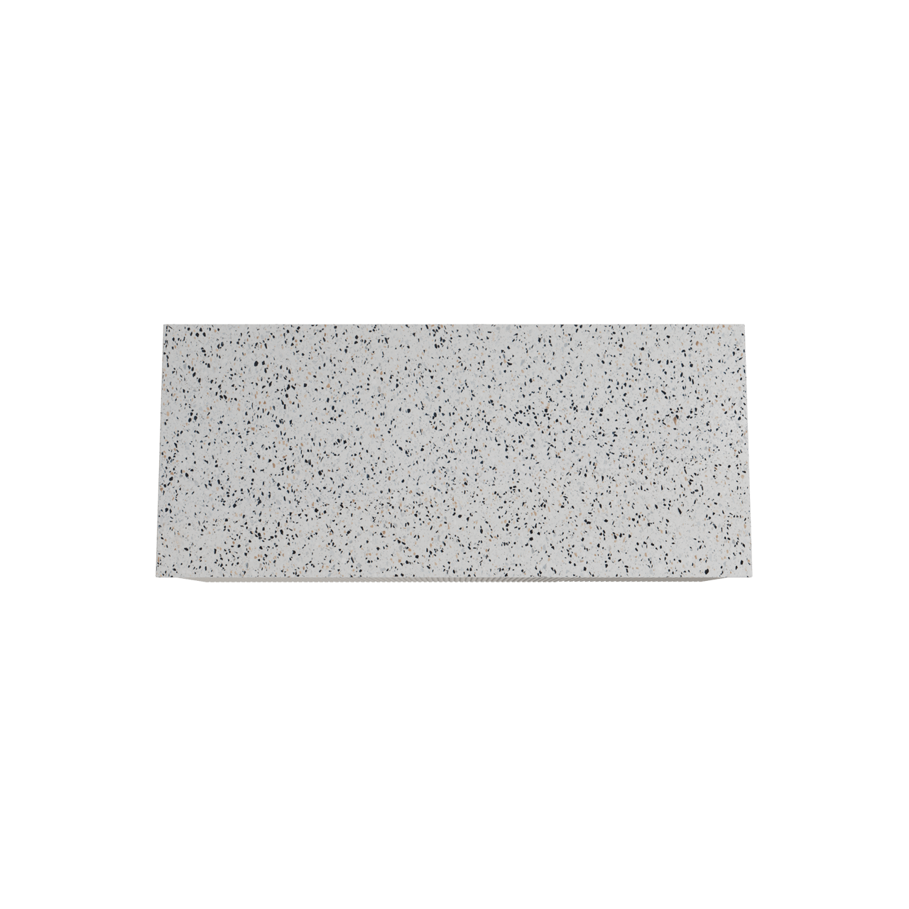 Storke Ribs meuble salle de bains suspendu 120 x 52 cm soie grise avec Tavola tablette simple ou double en blanc/noir mat terrazzo, Nervure droite symétrique verticale