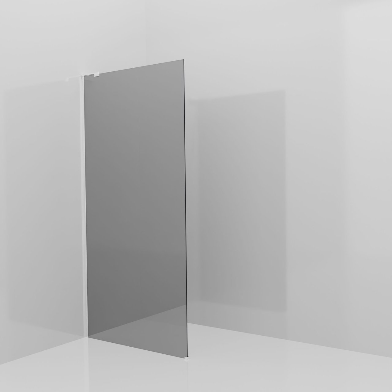 Balmani Modular douche à l'italienne: 100 x 200 cm, Miroir Reflex, Profil Chrome brillant avec L-Shape