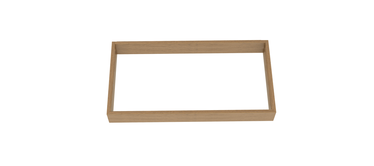 Balmani Legno Sockel für Bad-Unterschrank, Eiche verwittert, 90 x 52,5 cm