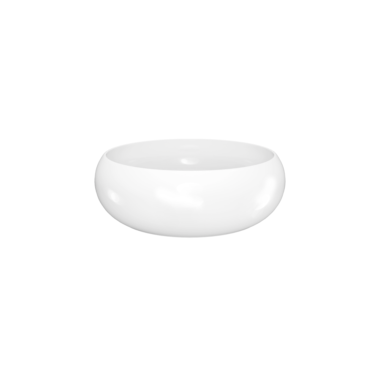 Luca Varess Vita vasque à poser porcelaine blanc brllant rond Ø 36 cm