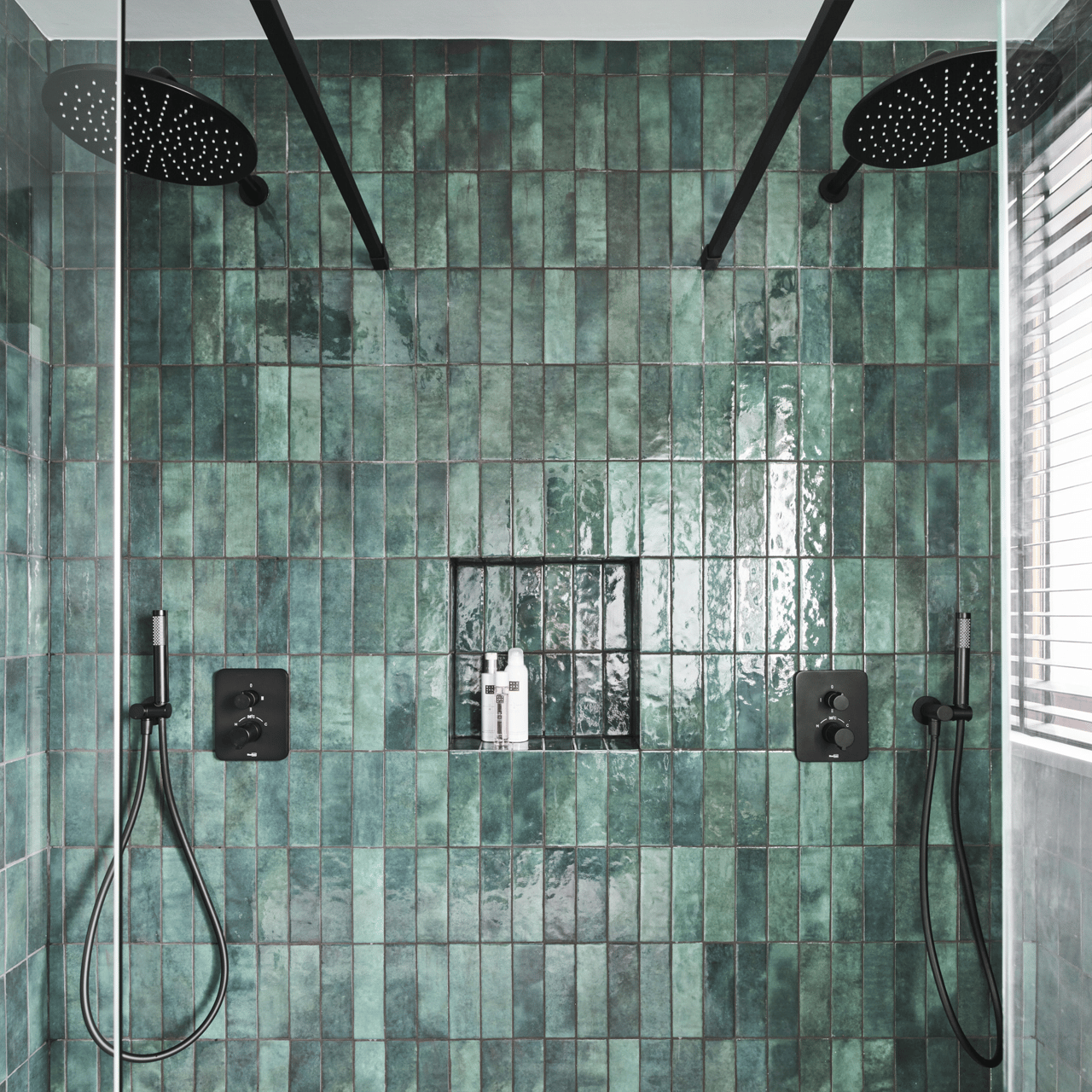 Blaufoss Smartbox Softline thermostat de douche encastré 2 fonctions noir mat incl élément intégré