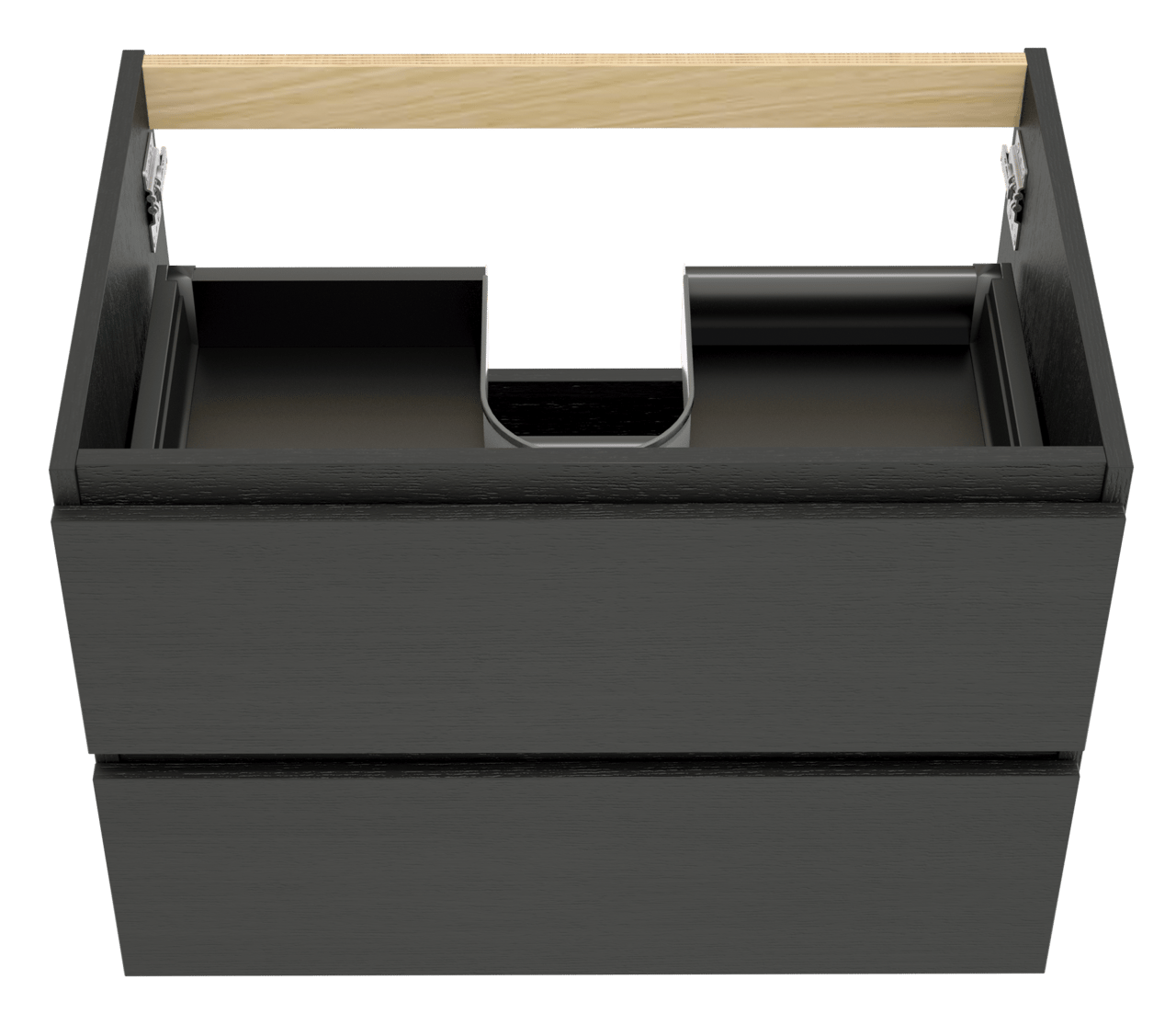 Balmani Lucida meuble sous-vasque suspendu 75 x 55 cm chêne noir 2 tiroirs