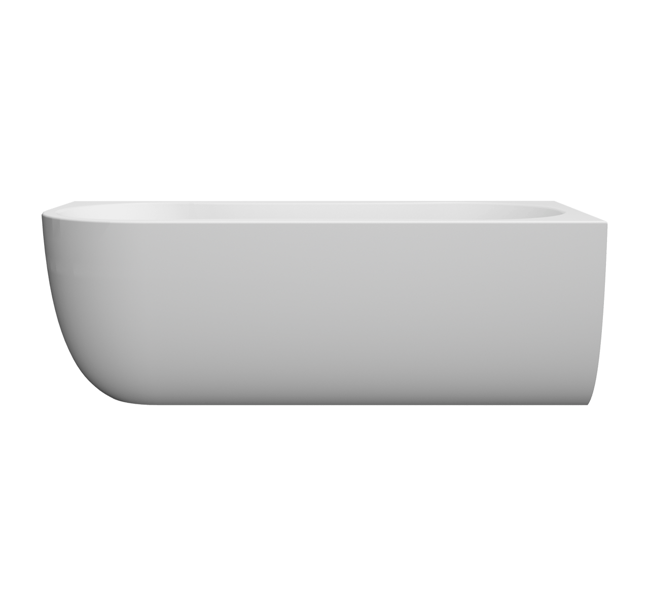 Luca Varess Ophelia tweepersoons hoekbad rechts 170 x 75 cm acryl mat wit