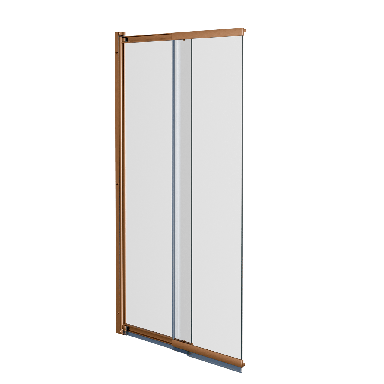 Luca Varess Vetras pare-baignoire extensible 100 cm verre transparent profilé Rosegold brossé