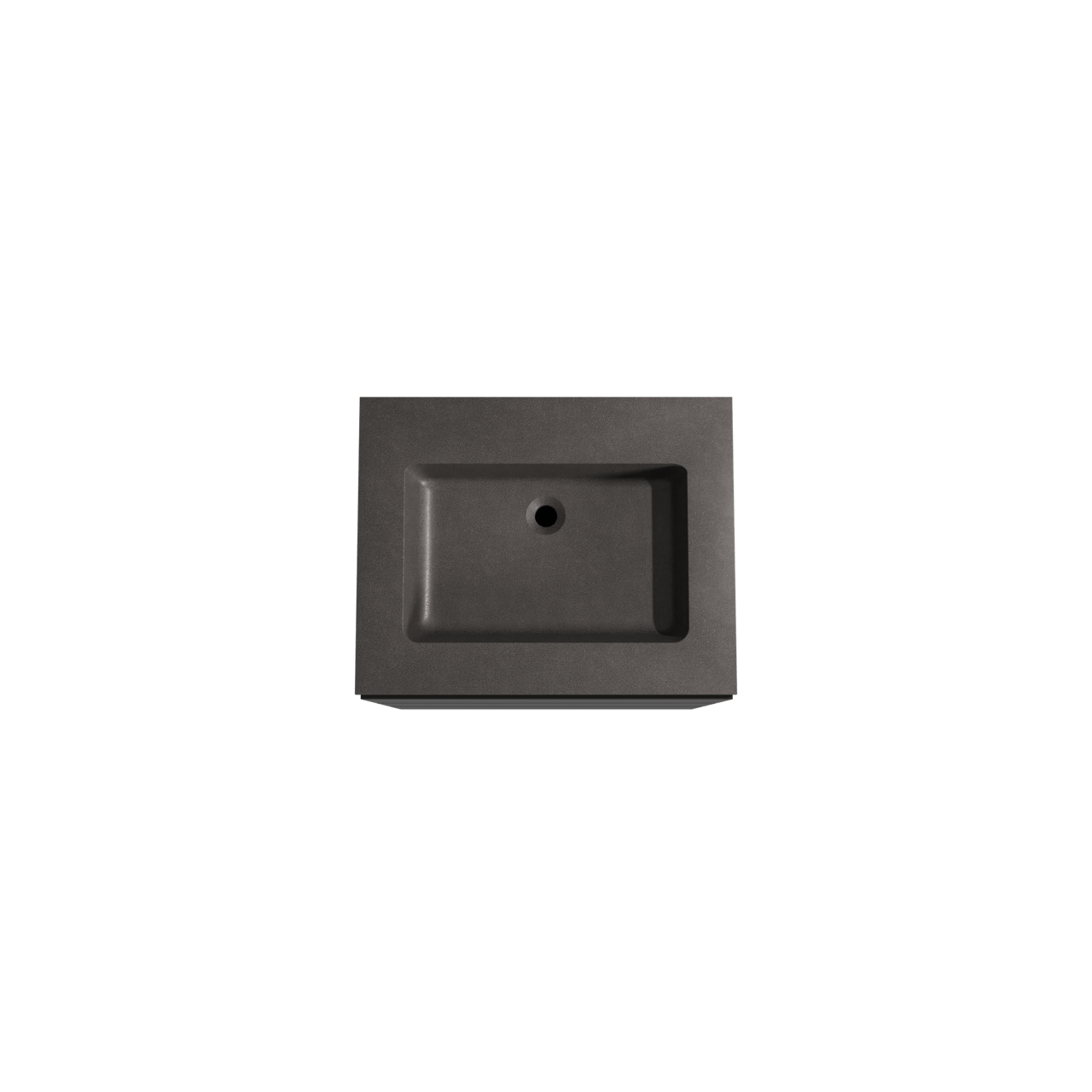 Storke Edge meuble salle de bains à poser 65 x 52 cm noir mat avec Scuro plan simple en quartz noir mat