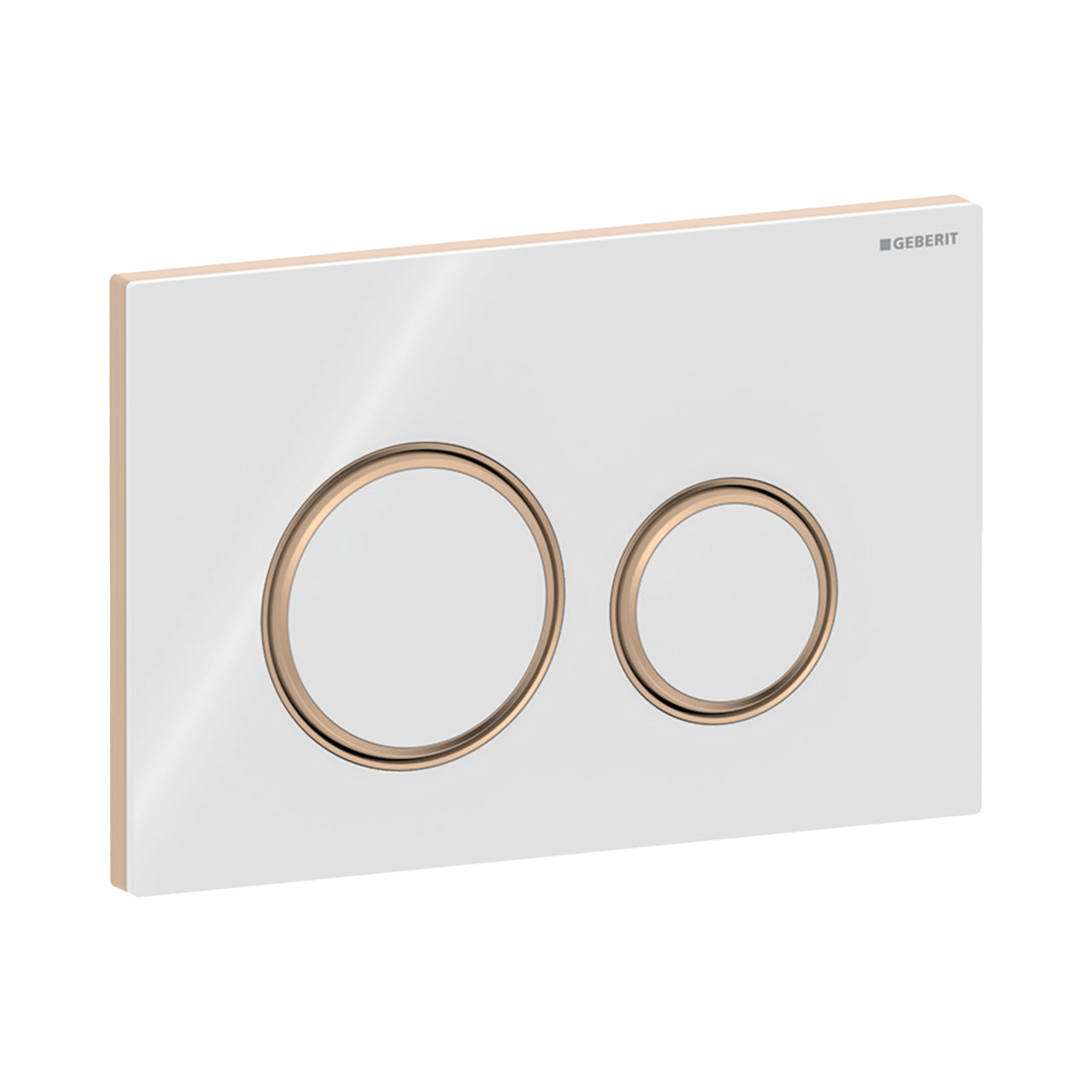 Sigma50 rond bedieningspaneel glanzend wit/Brushed Red Gold voor Sigma UP320 of UP720 inbouwreservoir