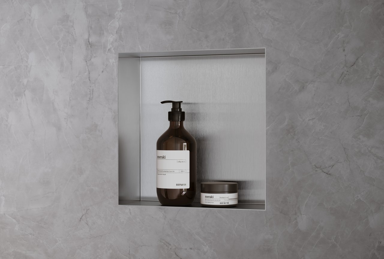 Hansgrohe XtraStoris Einbaunischen rvs look