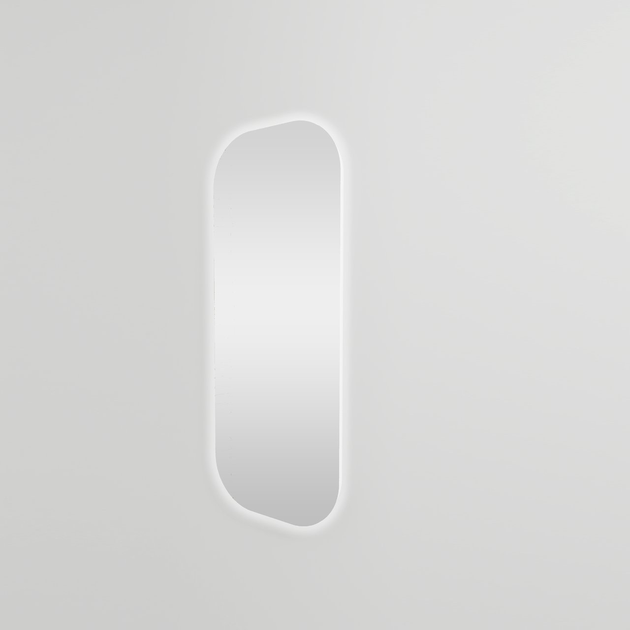 Balmani Giro Arcato afgeronde hoeken toiletspiegel 36 x 90 cm met spiegelverlichting