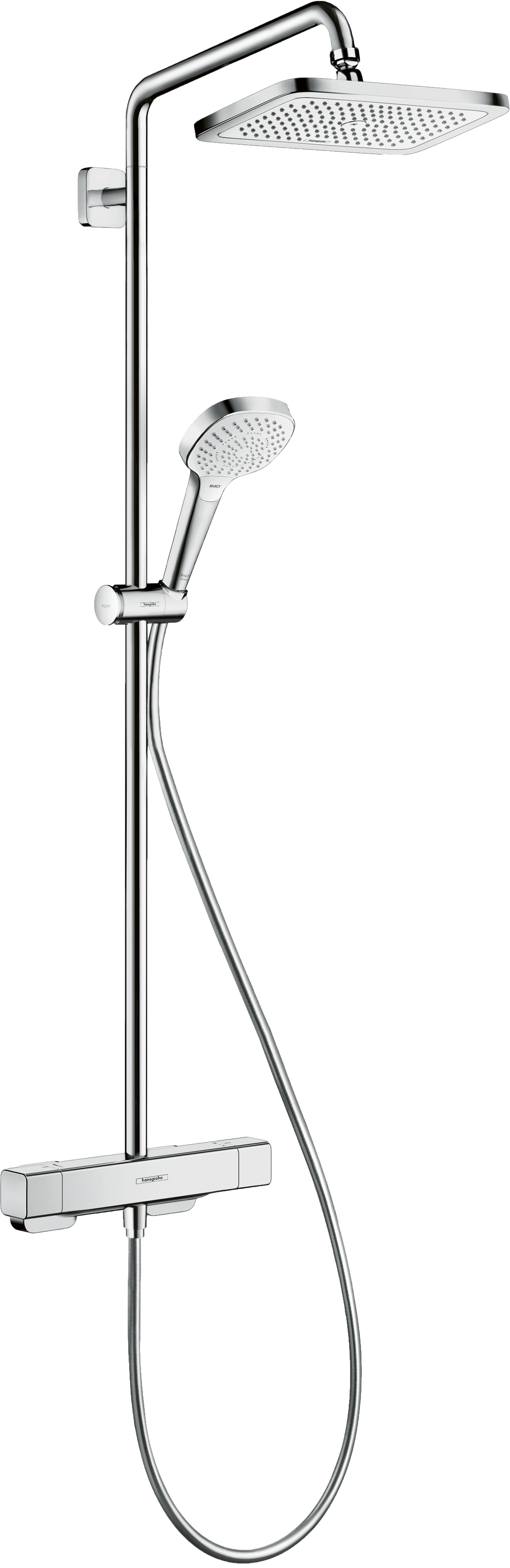 Hansgrohe Croma E280 colonne de douche de pluie robinet thermostatique Chrome Brillant