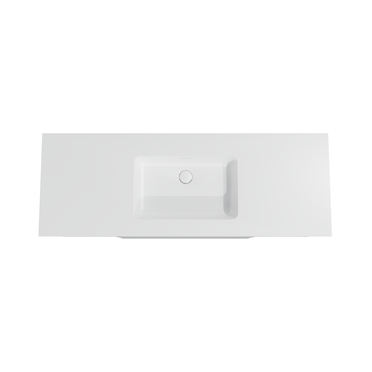 Storke Edge meuble salle de bains suspendu 145 x 52 cm blanc brillant avec Mata plan simple en solid surface blanc mat