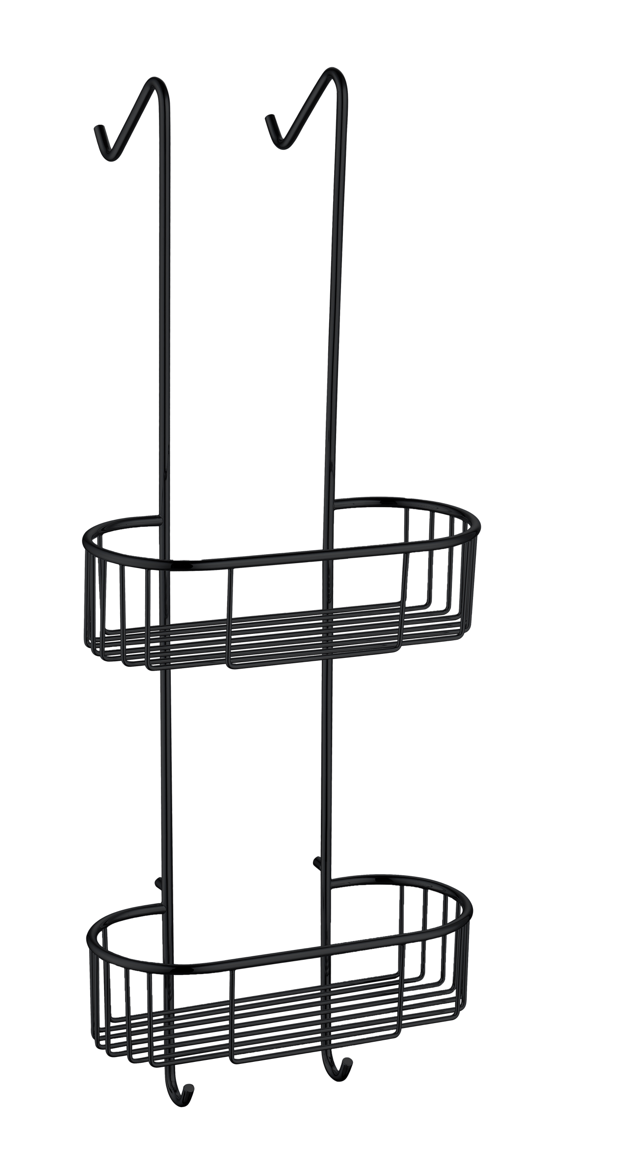 Blaufoss dubbel zeeprek voor douchewand zwart