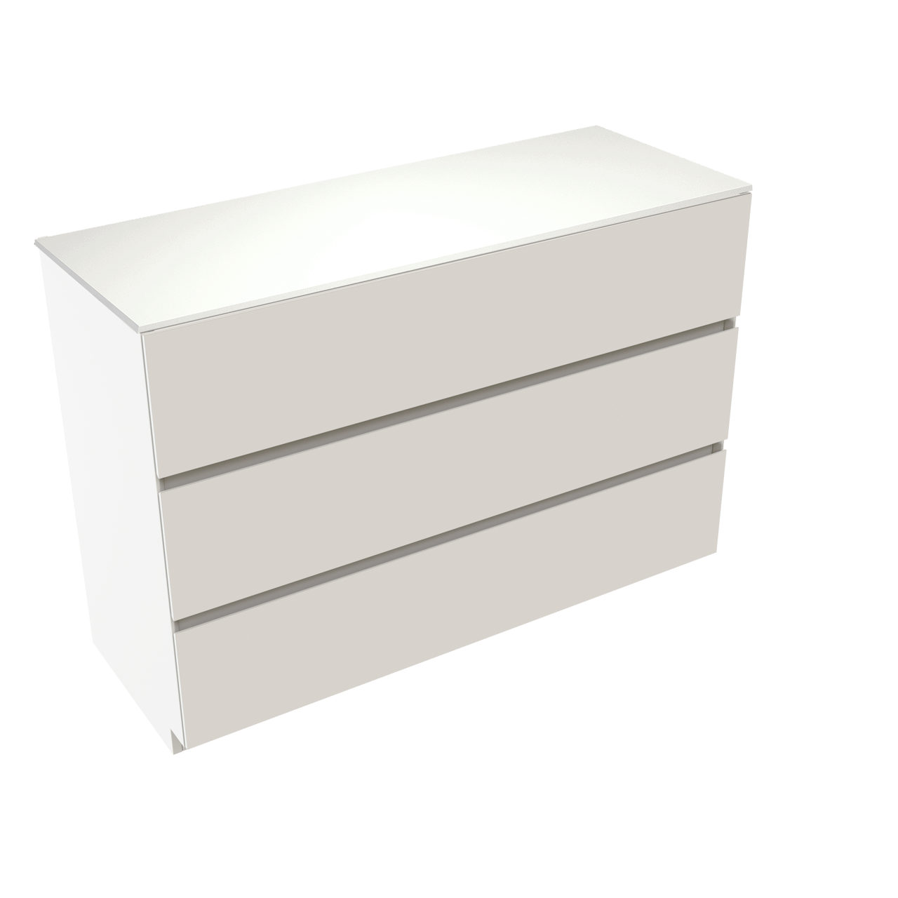 Storke Edge meuble salle de bains à poser 120 x 46 cm blanc mat avec Tavola tablette simple ou double en solid surface blanc mat