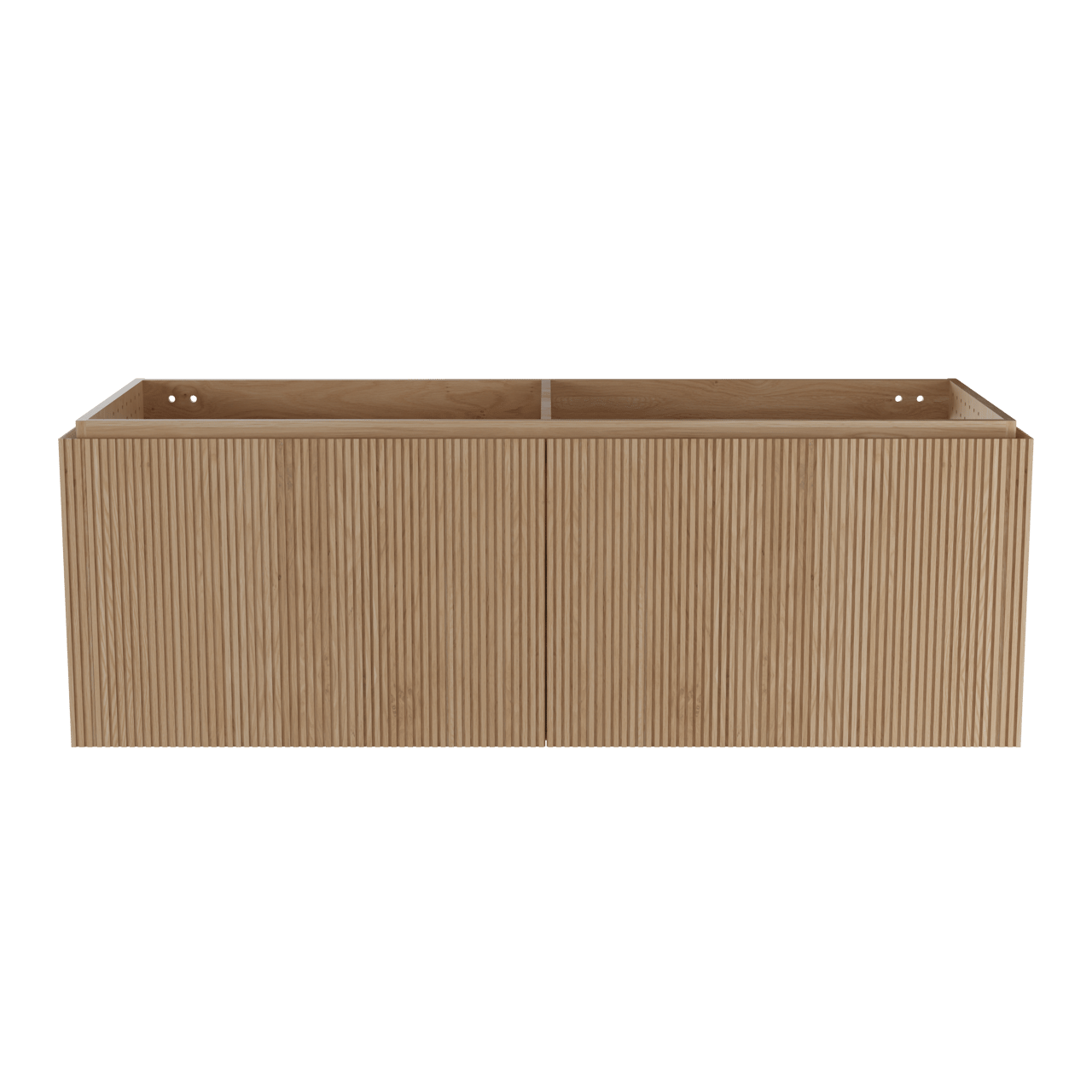 Balmani Eclips hängendes möbelstück Waschtischunterschränke 150 x 55 cm Eiche natur 4 Schubladen Vert. Sym. Rippe