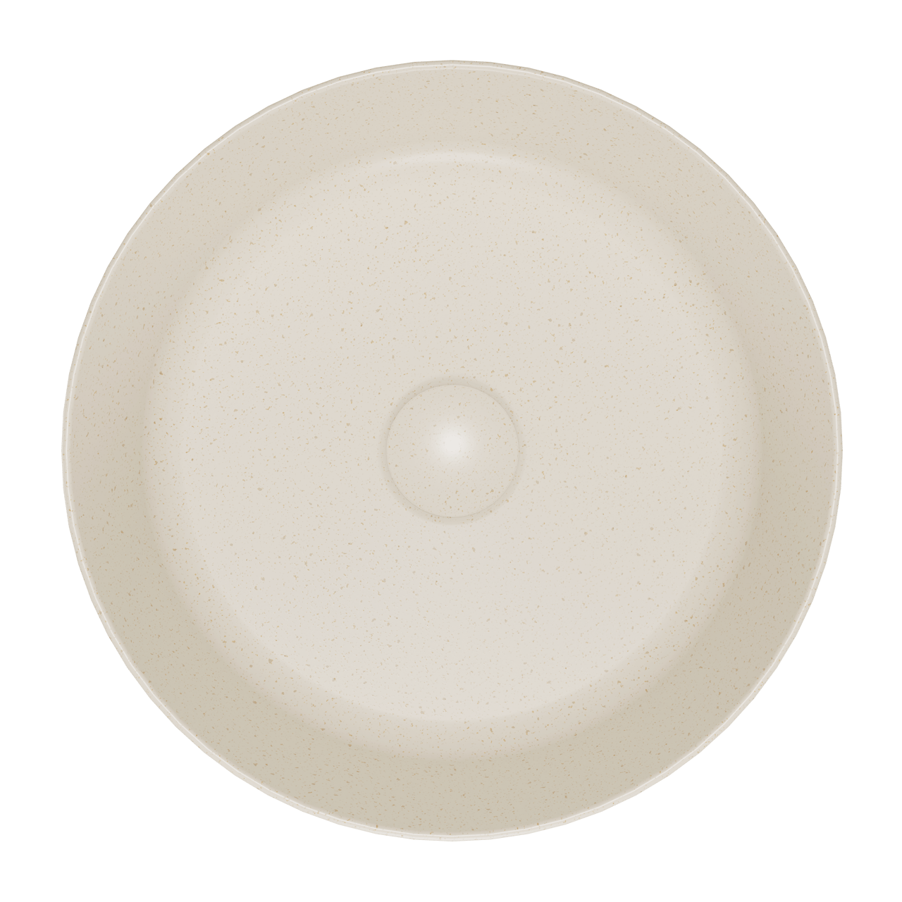 Storke Cona Aufsatzwaschbecken Beige Granita Solid Surface rund Ø 36 cm