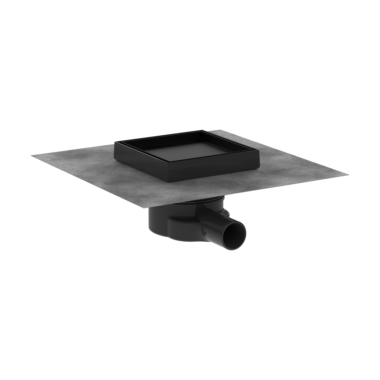 Hansgrohe RainDrain Point siphon de douche 15cm Noir Mat