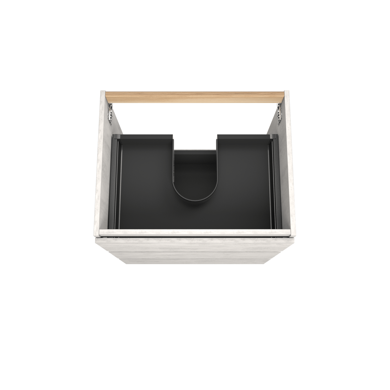 Balmani Lucida staande wastafelonderkast 67,5 x 55 cm beton zilvergrijs 3 lades