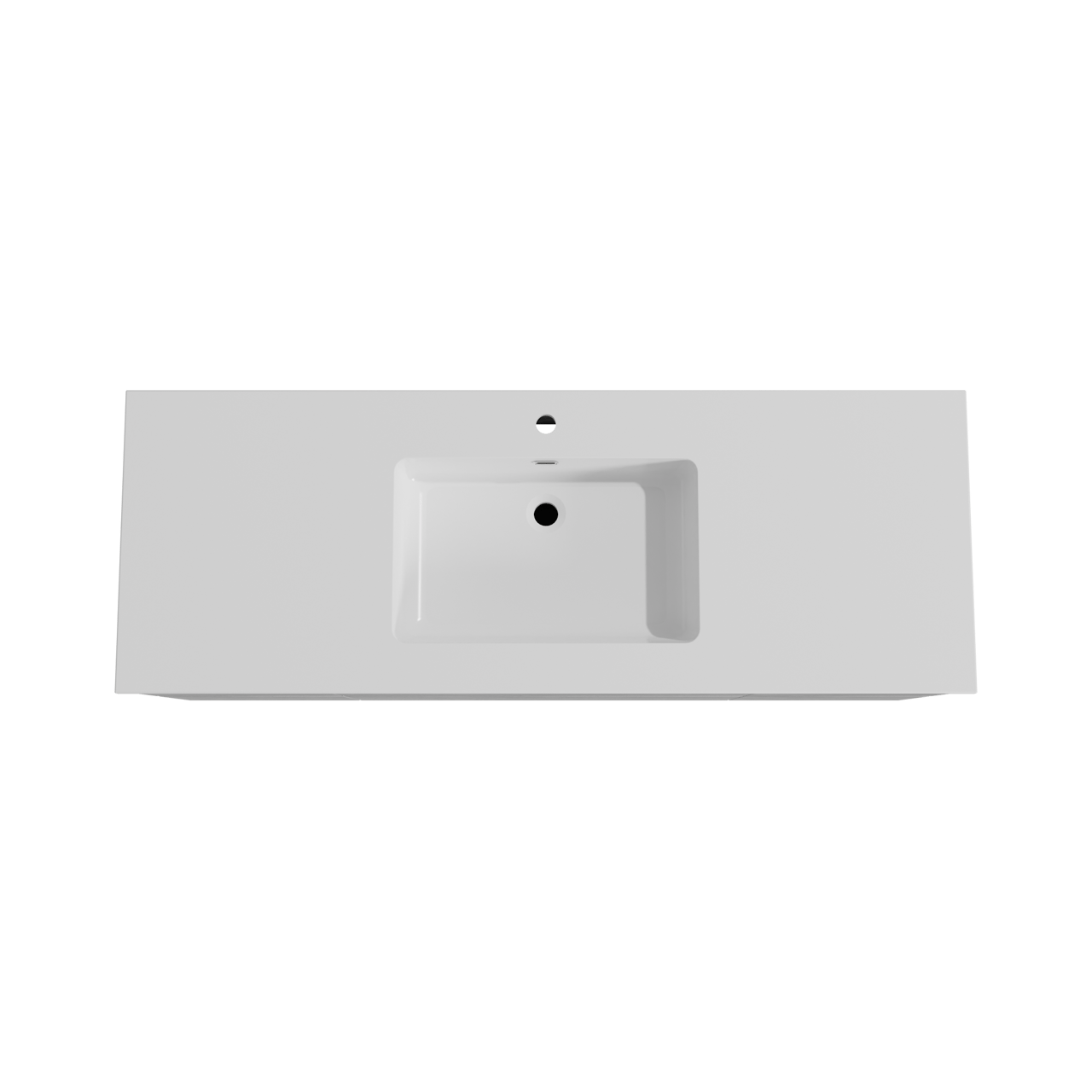 Storke Edge zwevend badmeubel 145 x 52 cm beton donkergrijs met Diva enkele wastafel in composietmarmer hoogglans wit