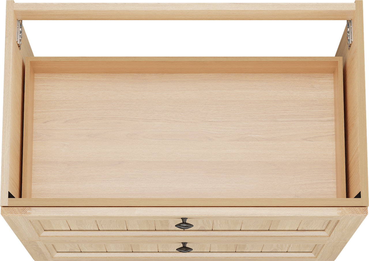 Balmani Lemon meuble sous-lavabo a poser 90 x 55 cm Placage chêne naturel 2 tiroirs