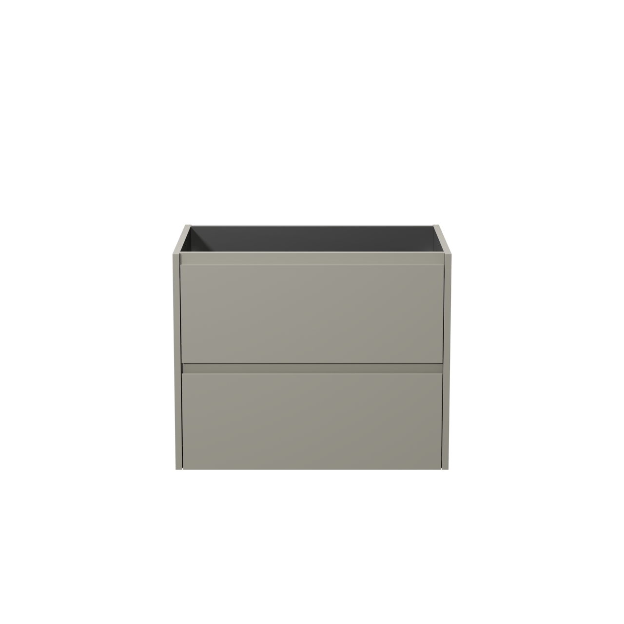 Storke Seda zwevende wastafelonderkast 75 x 52 cm zijdegrijs 2 lades
