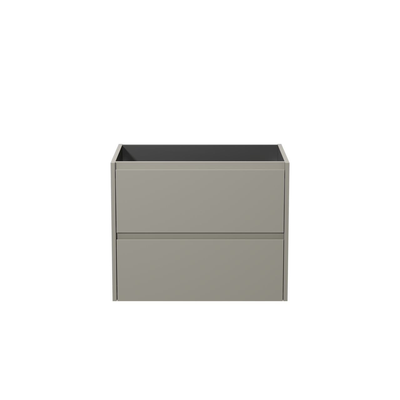 Storke Seda zwevende wastafelonderkast 75 x 52 cm zijdegrijs 2 lades