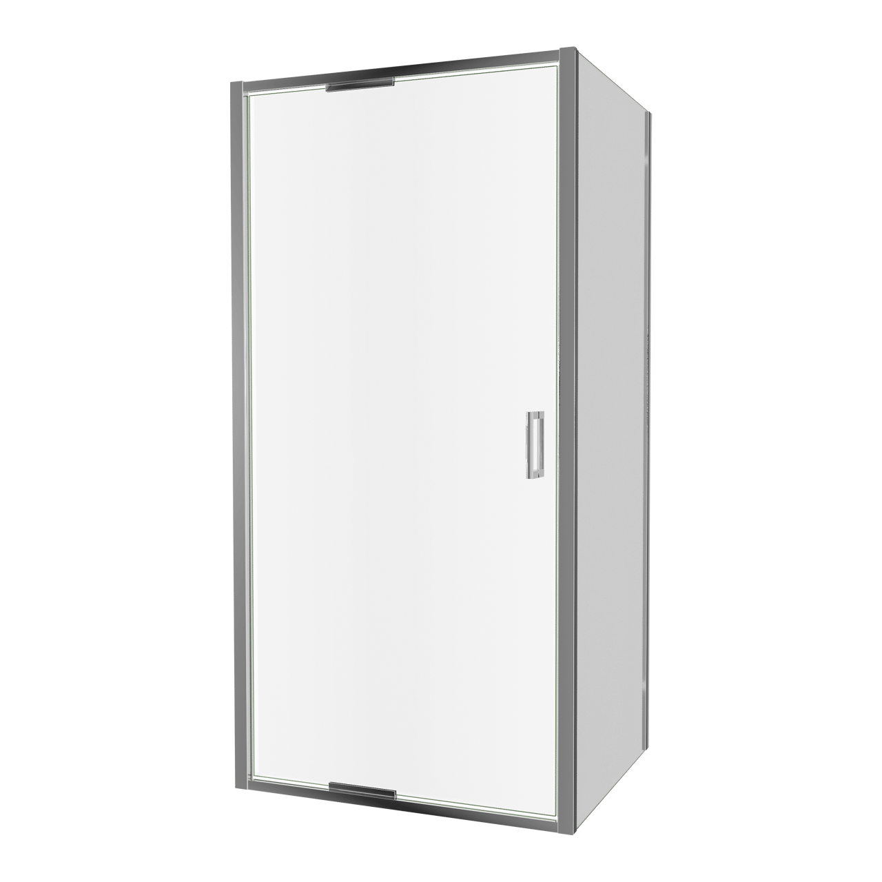 Luca Varess Vidor In douchehoek met draaideur en vaste zijwand 100 x 80 cm helder glas glans chroom profiel