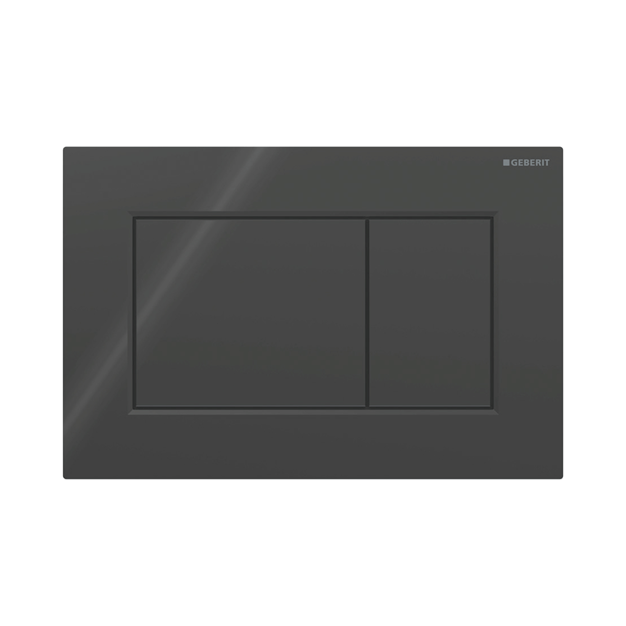 Sigma01 Betätigungsplatte, eckig, schwarz glänzend für Sigma UP320 und UP720 Einbauspülkasten