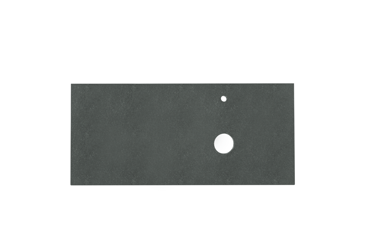 Balmani Rock Waschtischplatte, asymmetrisch rechts, Granit poliert, 120 x 55 cm