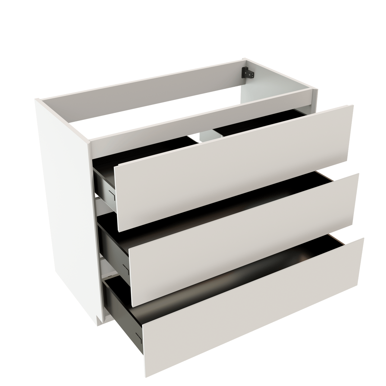 Storke Edge staande wastafelonderkast 105 x 52 cm mat wit 3 lades