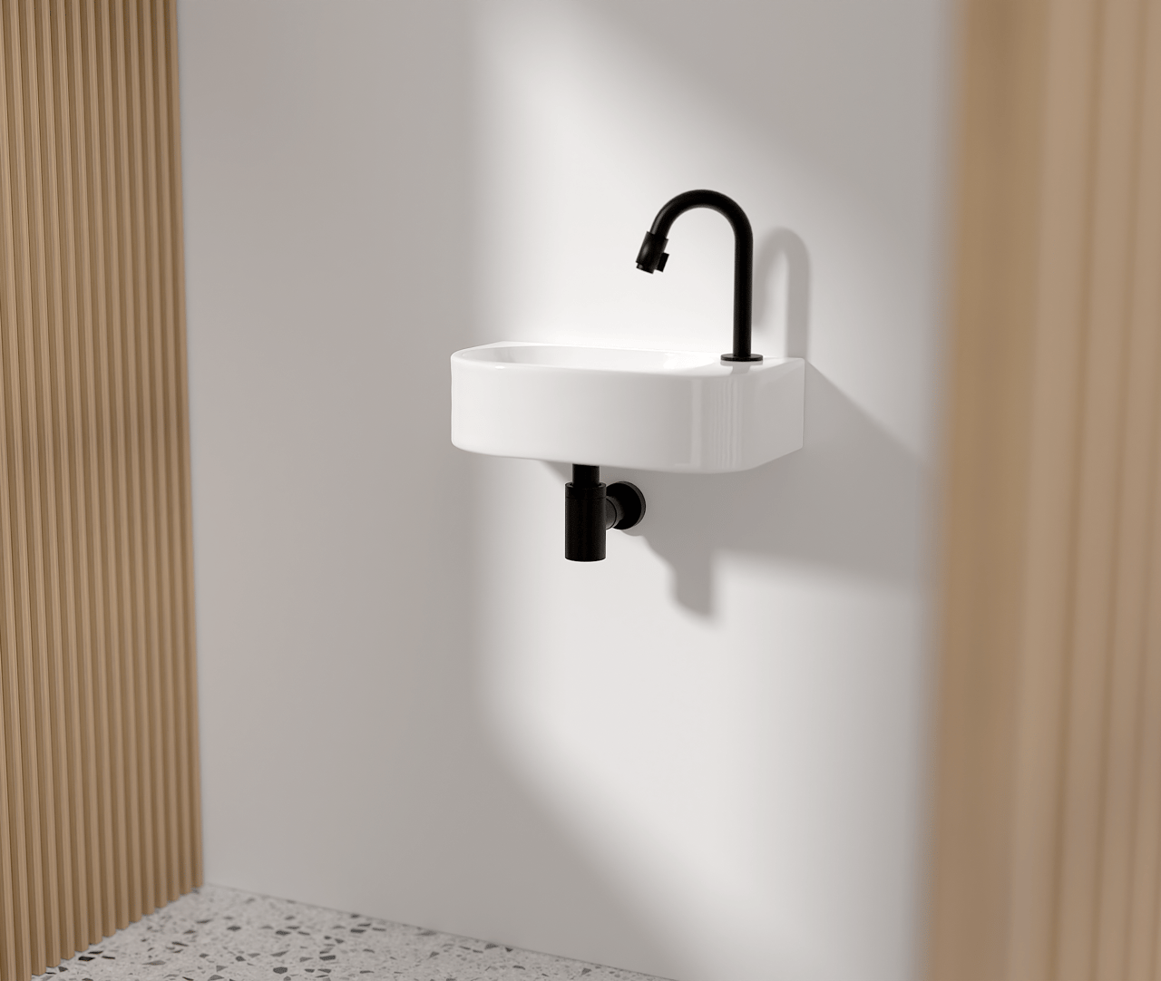 Luca Varess Rondo handenwasser 41 x 22 cm Glanzend Witte porselein