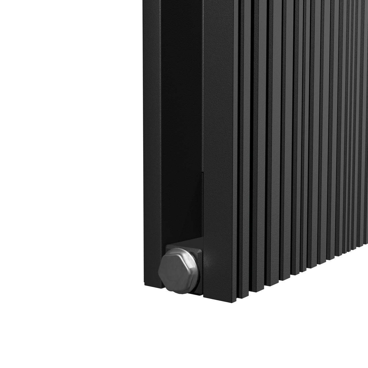 Vipera Mares dubbele handdoekradiator 37,5 x 180 cm centrale verwarming mat zwart zij- en middenaansluiting 1477W