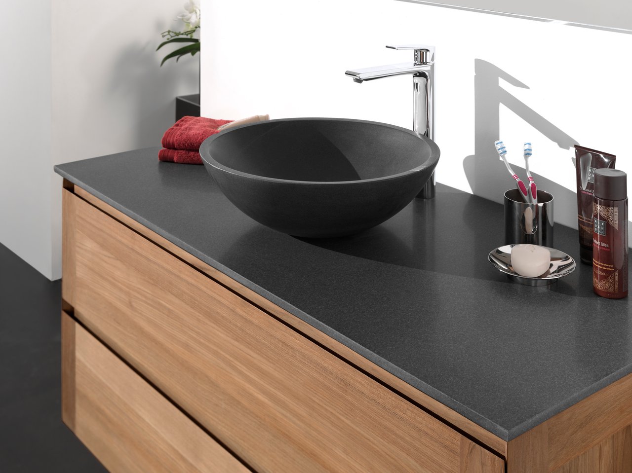 Balmani Bari waskom verzoete graniet rond Ø 42 cm